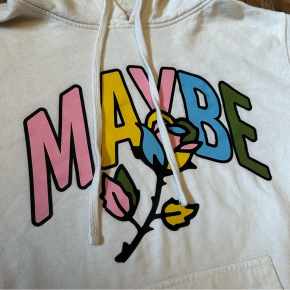 Maybe Today White Rose Heavyweight Hoodie - Picture 7 of 7